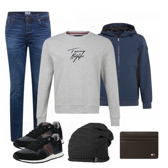 Outfit mit Grau Tommy Hilfiger Underwear "Street Style"