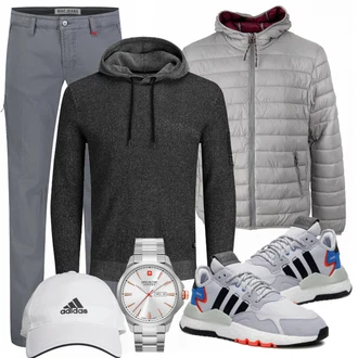 Outfit mit Grau Hut Adidas Performance "Street Style Outfit"