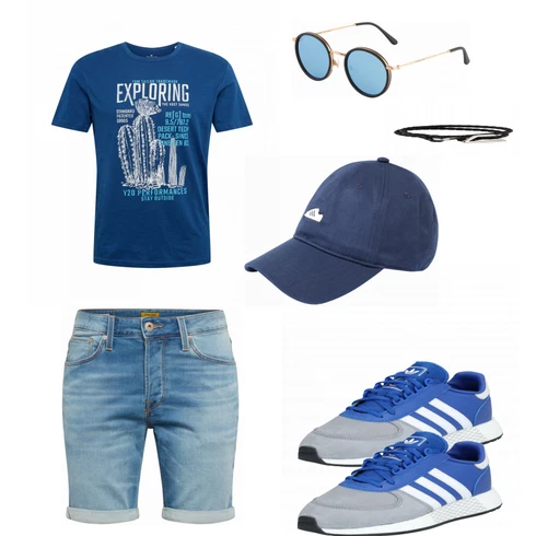 Türkis/Blau Hemd Jack & Jones kombinieren