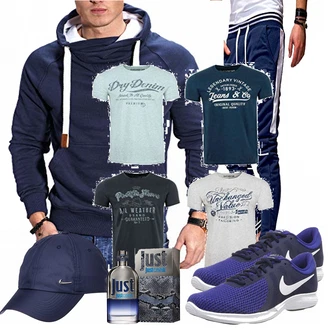 Outfit mit Blau Schuh Nike "Street Style Outfit"