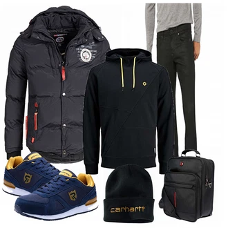 Outfit mit Schwarz Hose Carhartt "Street Style Outfit"