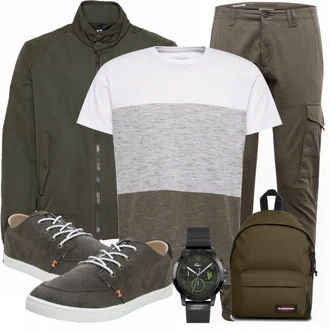 Outfit mit Grau T-Shirt EDC by Esprit "Street Style Outfit"