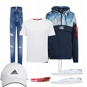 Outfit mit Grau Hut Adidas Performance "Street Style Outfit"
