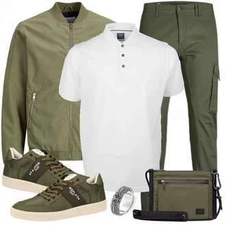 Outfit mit Grün Sneaker Replay "Street Style Outfit"