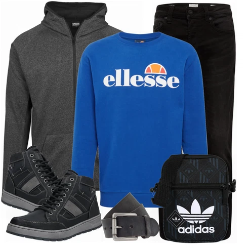 Schwarz Hoodie Urban Classics kombinieren mit Schwarz Gürtel Tom Tailor