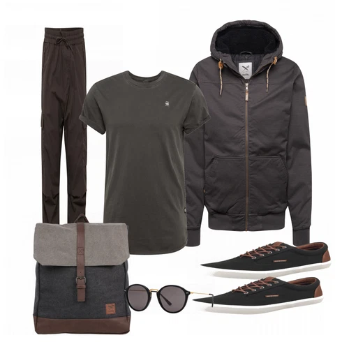 Weiß Sonnenbrille Kapten & Son kombinieren mit Schwarz Sommerjacke Iriedaily