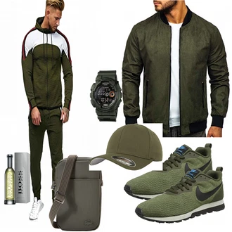 Outfit mit Blau/Grün Sneaker Nike "Street Style Outfit"