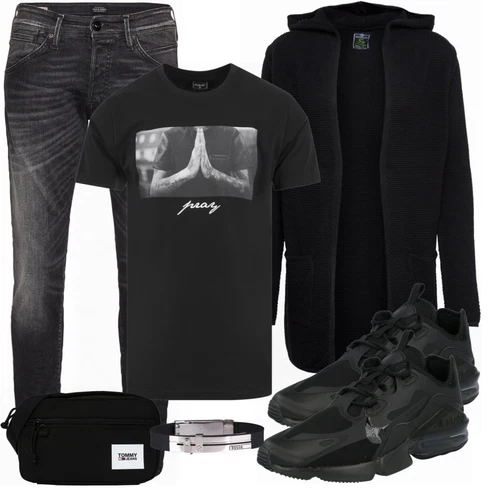 Schwarz Strickjacke Key Largo kombinieren