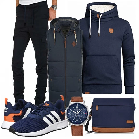 Blau Top !Solid kombinieren mit Trachtenmode Adidas