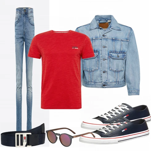 Weiß Sneaker Tommy Jeans kombinieren