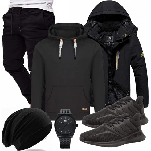Blau/Schwarz Winter Parka/Regenjacke TACVASEN kombinieren