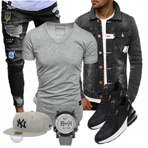 Blau Overall/Sommerjacke/Winter Parka OZONEE kombinieren mit Blau Trachtenmode Sinoes