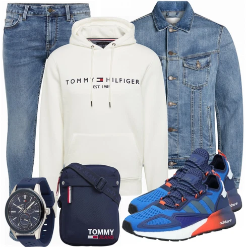 Weiß/Blau Hose Only & Sons kombinieren