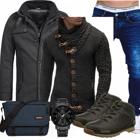 Blau Overall/Wintermantel/Winter Parka Indicode Jeans kombinieren