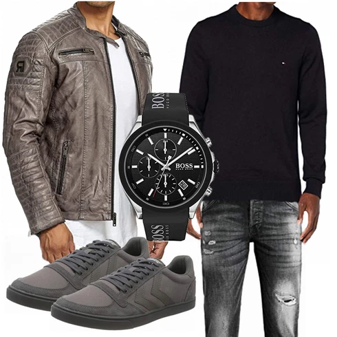 Blau Schuh Boss kombinieren