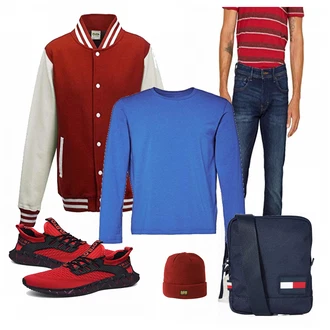 Outfit mit Blau EDC by Esprit "Street Style Outfit"