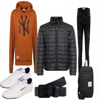 Outfit mit Grau Sneaker Reebok Classic "Street Style Outfit"