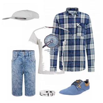 Outfit mit Blau Sneaker Bullboxer "Street Style Outfit"