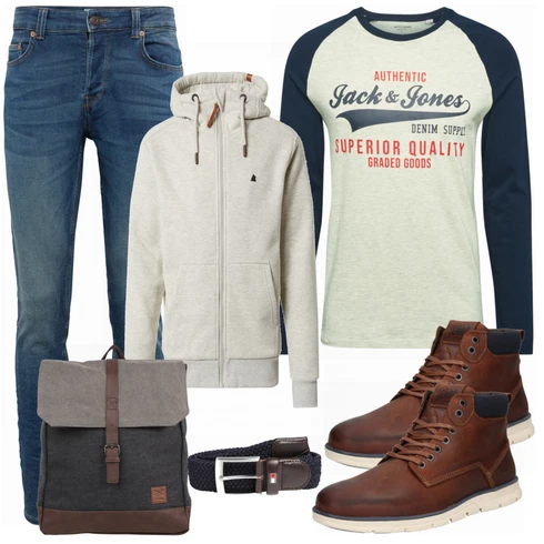 Rot Schuh Stiefel Jack & Jones kombinieren