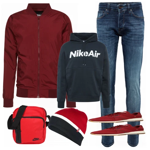 Rot Sommerjacke Urban Classics kombinieren