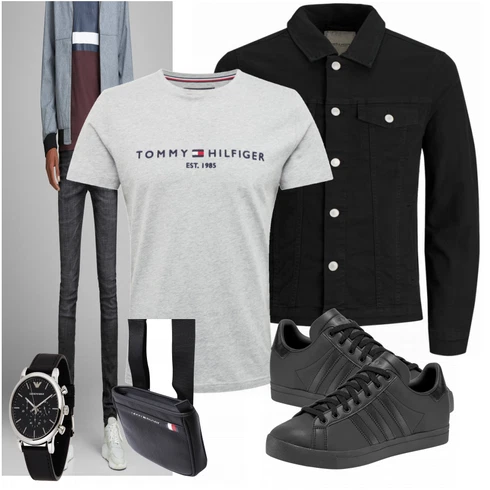 Schwarz SommerJacke Jack & Jones kombinieren
