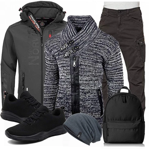 Blau Hut/Winter Parka VECRY kombinieren