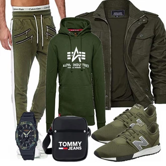 Outfit mit Grün Schuh New Balance "Street Style Outfit"