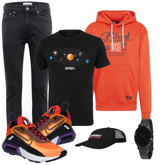 Outfit mit Schwarz Hose Große Größe Calvin Klein Jeans "Street Style Outfit"