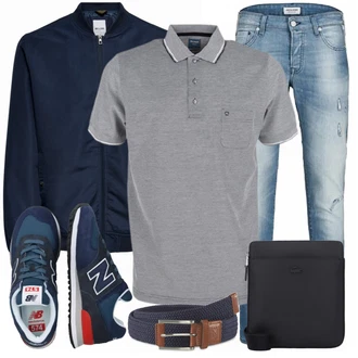 Outfit mit Schwarz Sneaker/Leder Sneaker New Balance "Street Style Outfit"