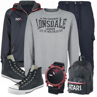 Outfit mit Blau Unkategorisiert Deadpool "Street Style Outfit"