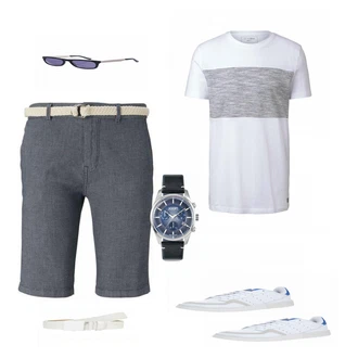 Outfit mit Grau Tom Tailor Denim, Grau T-Shirt Tom Tailor Denim "Street Style Outfit"