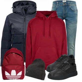 Outfit mit Blau Sneaker Steve Madden "Street Style Outfit"