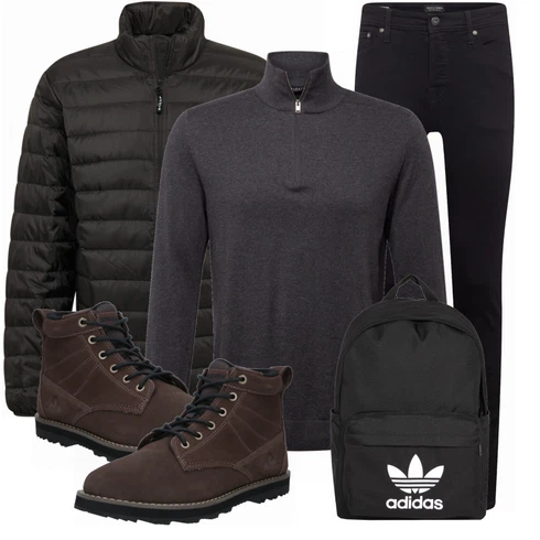 Schwarz Sommerjacke levi's kombinieren mit Schwarz Strickjacke SELECTED HOMME