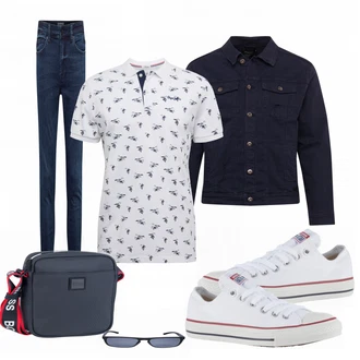 Outfit mit Grau Sneaker Converse "Street Style Outfit"