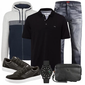 Outfit mit Schwarz Uhr Lacoste "Street Style Outfit"