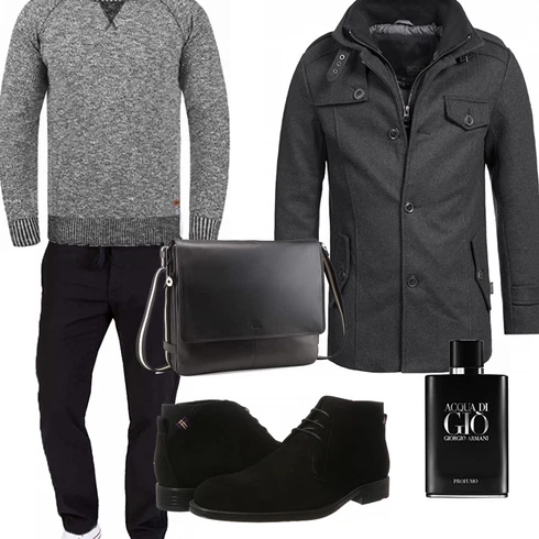Blau Overall/Wintermantel/Winter Parka Indicode Jeans kombinieren