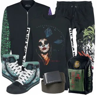 Outfit mit Blau Unkategorisiert Batman, Blau Unkategorisiert Batman "Street STyle Outfit"