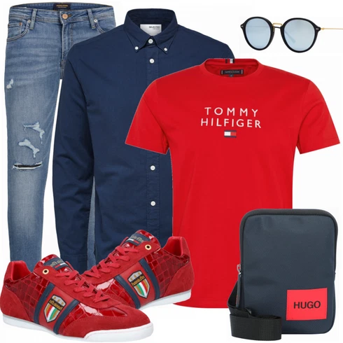 Weiß/Blau Hose Jack & Jones kombinieren