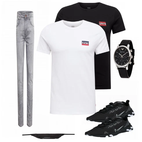 Schwarz Casual T-Shirt levi's kombinieren