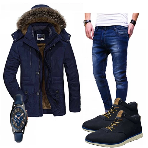 Blau Trachtenmode Timberland kombinieren mit Blau Accessoire Uhr Fossil