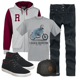 Outfit mit Blau Hut Volcom "STYLE"
