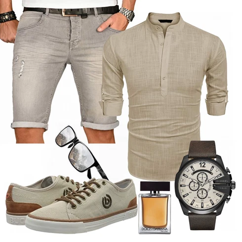 Hose/Overall/Tasche/Schuh/Hemd/Accessoire/Bügelfreies Hemd COOFANDY kombinieren