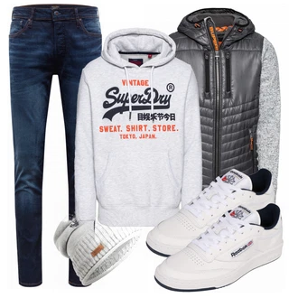 Outfit mit Grau SommerJacke Superdry "Superdry"