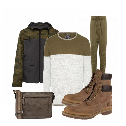 Rot/Grün Stiefel Timberland kombinieren