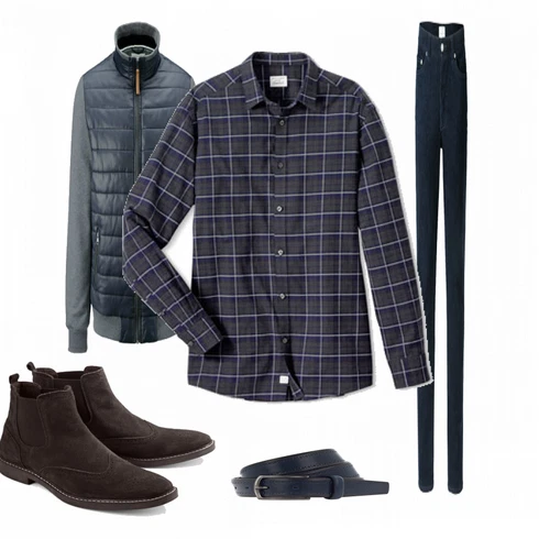 Blau Gürtel Vanzetti kombinieren mit Blau Casual Hemd Tchibo