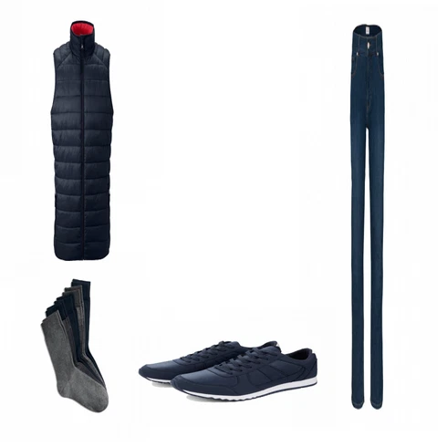 Grau/Blau Strumpf & Strumpfhose Tchibo kombinieren