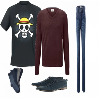 Outfit "Tchibo Bordeaux"