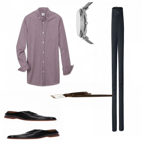 Grau/Lila Casual Hemd Tchibo kombinieren