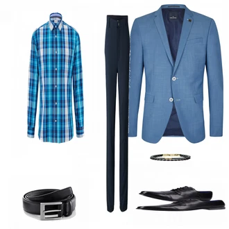 Outfit mit Blau Anzug Daniel Hechter "Tchibo Hemd"
