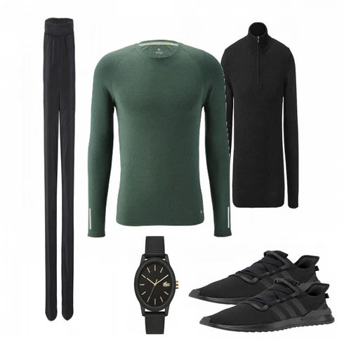 Blau Strickjacke Tchibo kombinieren mit Blau Uhr Lacoste